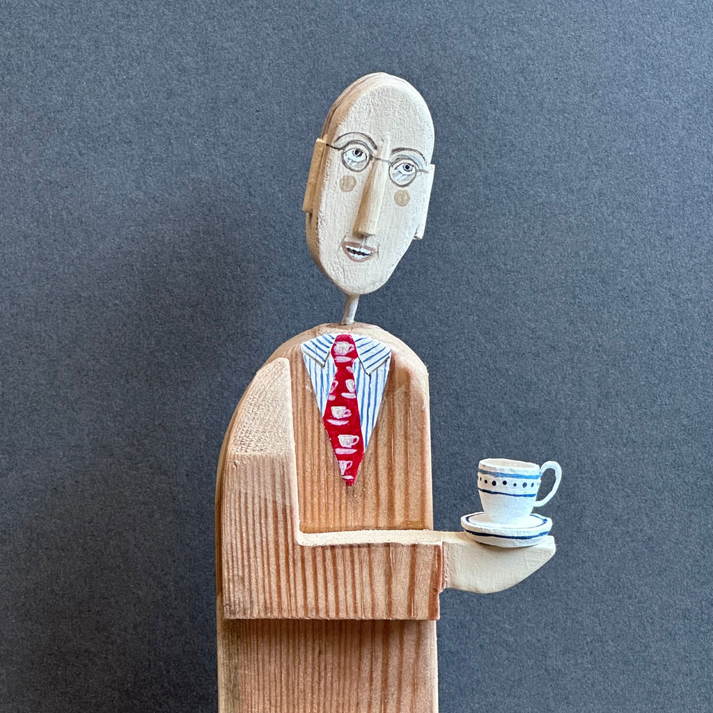 Man With Cup of Tea ‘Clive’ Driftwood Sculpture