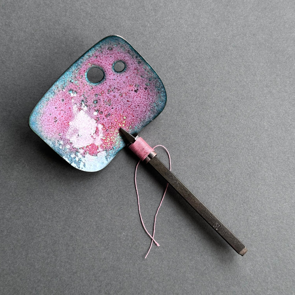 Decorative Enamel Spoon 'Metal Punch Tool’