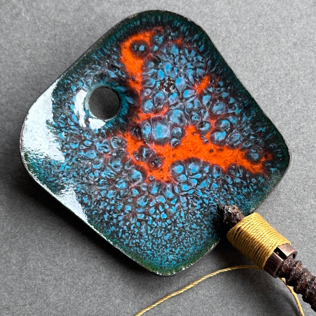 Decorative Enamel Spoon 'Rusty Screw’