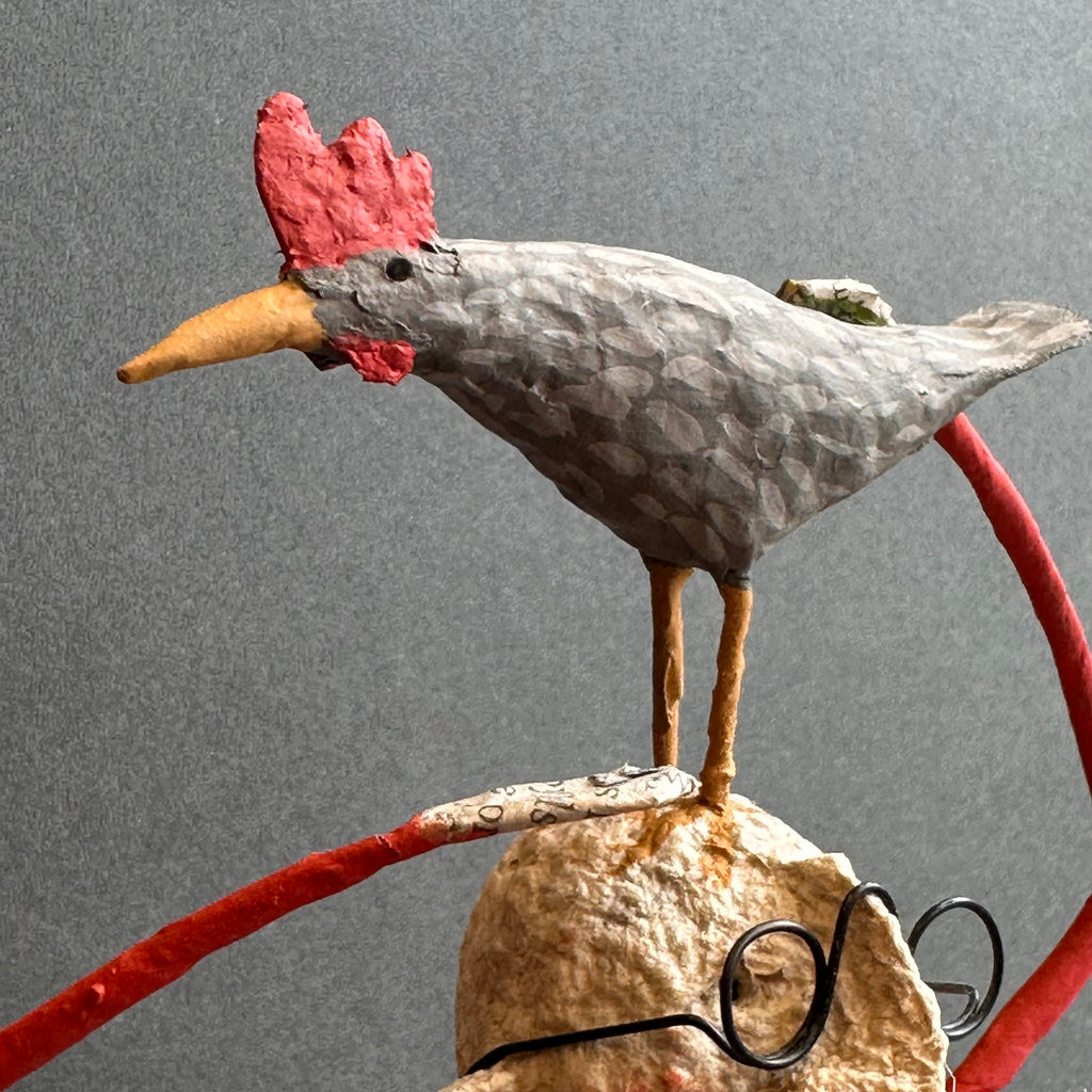 Paper Mache Sculpture ‘Cecil & Gertie the Hen’