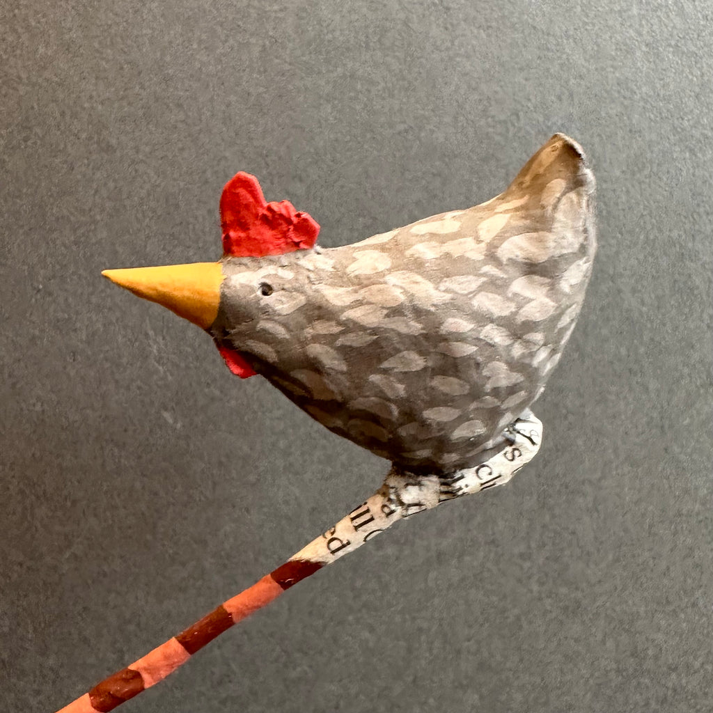 Paper Mache Sculpture ‘Kingsley & Bluebell the Hen’
