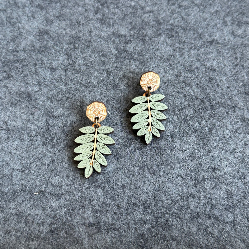 Autumn Leaves Drop Stud Earrings ‘Rowan Leaf’