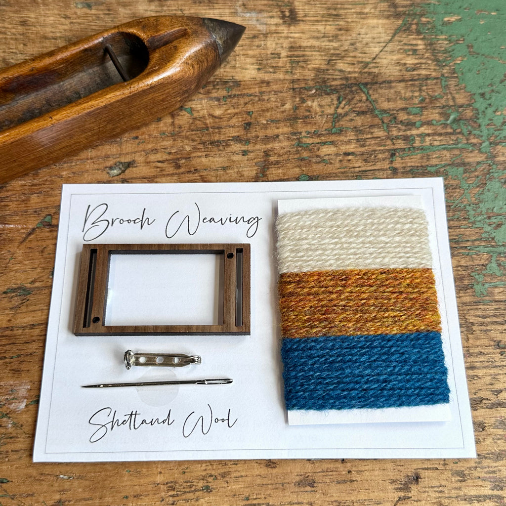 Shetland Wool Rectangular Brooch Weaving Kit
