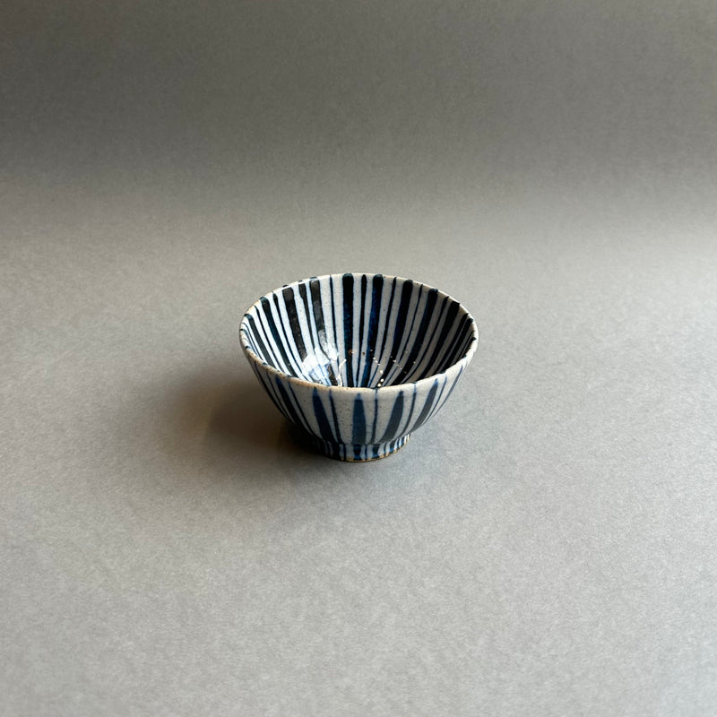 Mini Olive Bowl - Blue Pinstripe