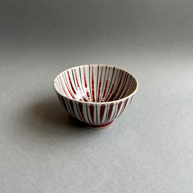 Olive Bowl - Red Pinstripe