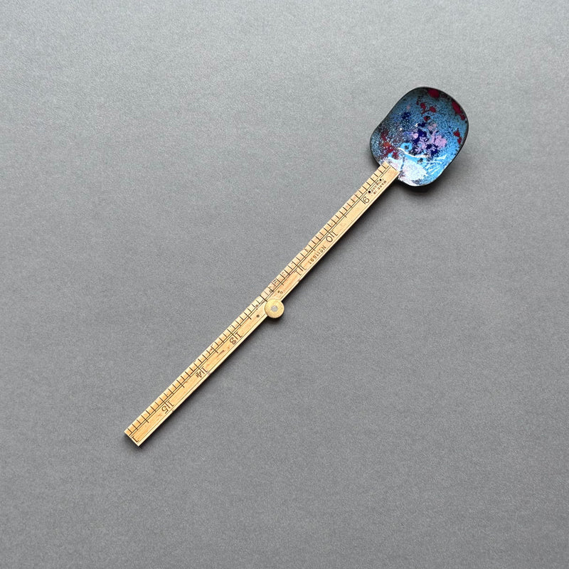 Decorative Enamel Spoon 'Vintage Boxwood Ruler’
