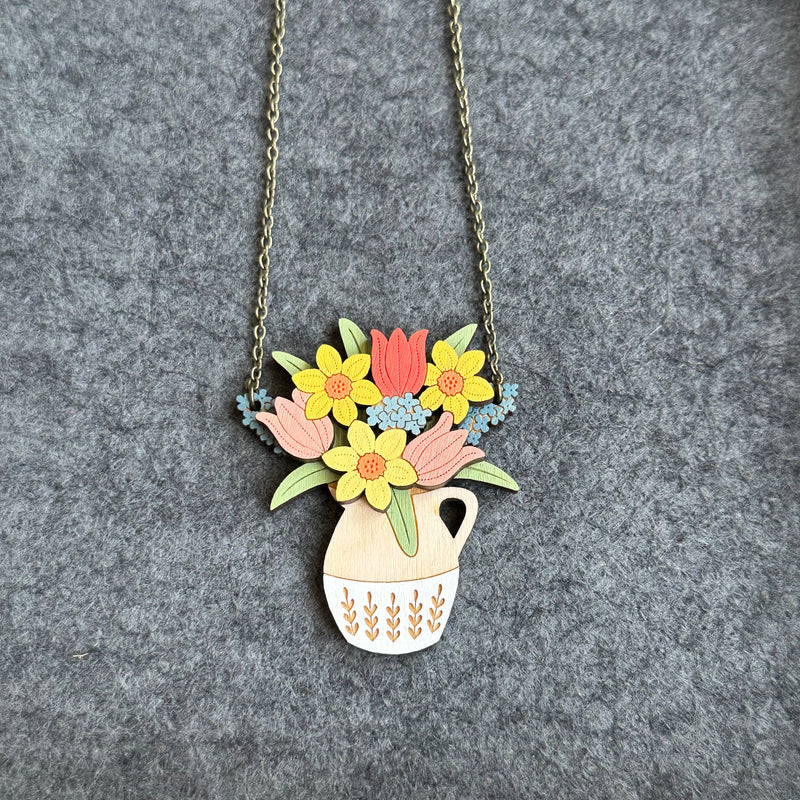 In Bloom Necklace ‘Spring Flowers Jug’