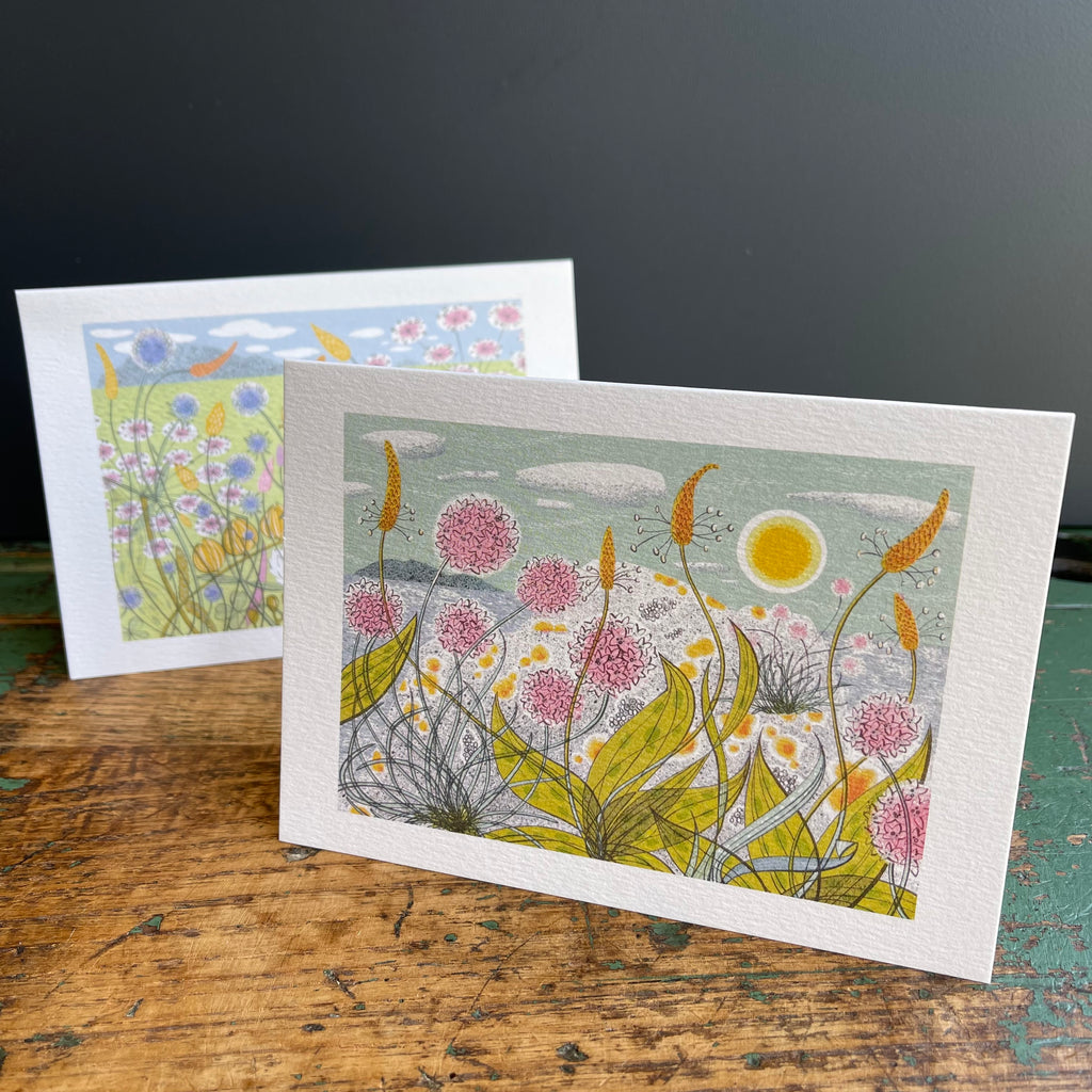 Notecards Angie Lewin ‘Machair & Plantain and Thrift’