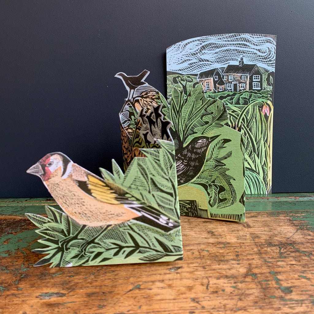 Angela Harding 'Garden Birds' Die-Cut Card