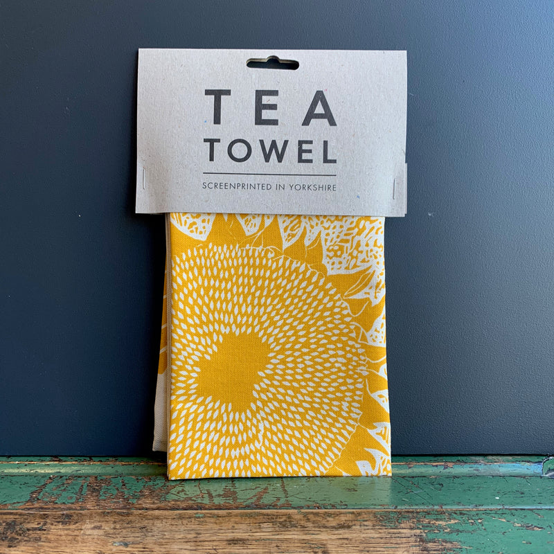 Screenprinted 'Sunflower' Tea Towel