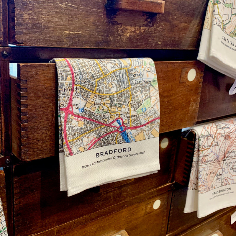OS Map Tea Towel 'Bradford'