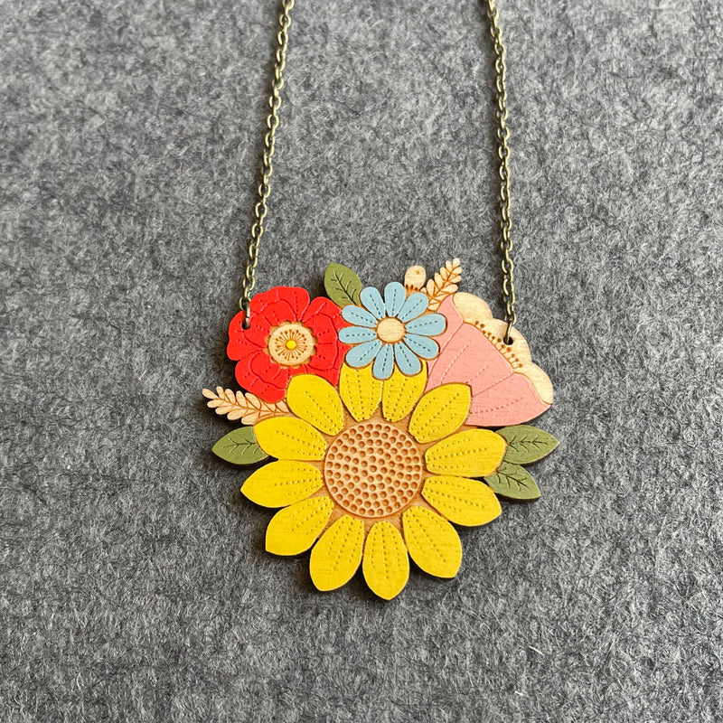 IBC In Bloom Necklace ‘Sunflower Posy’