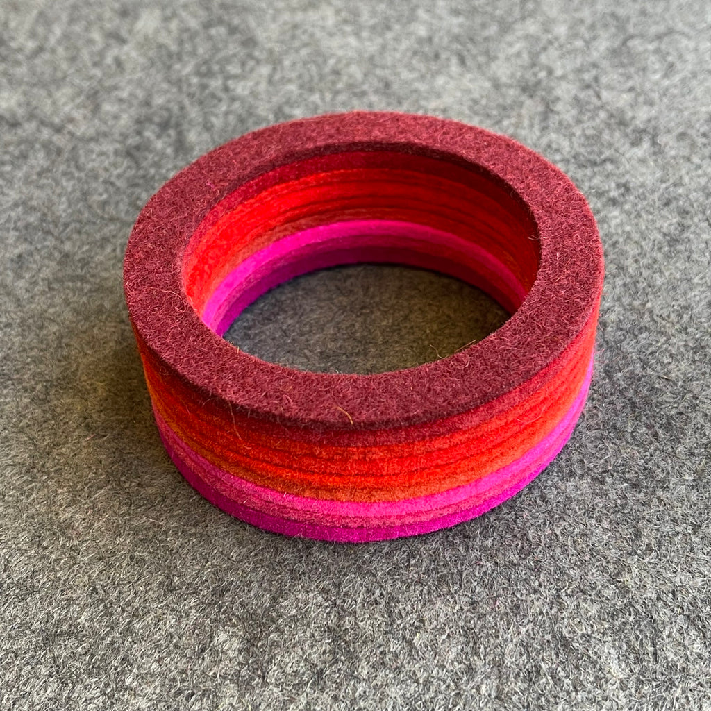 Chunky Bangle Ombre 'Red/Pink'