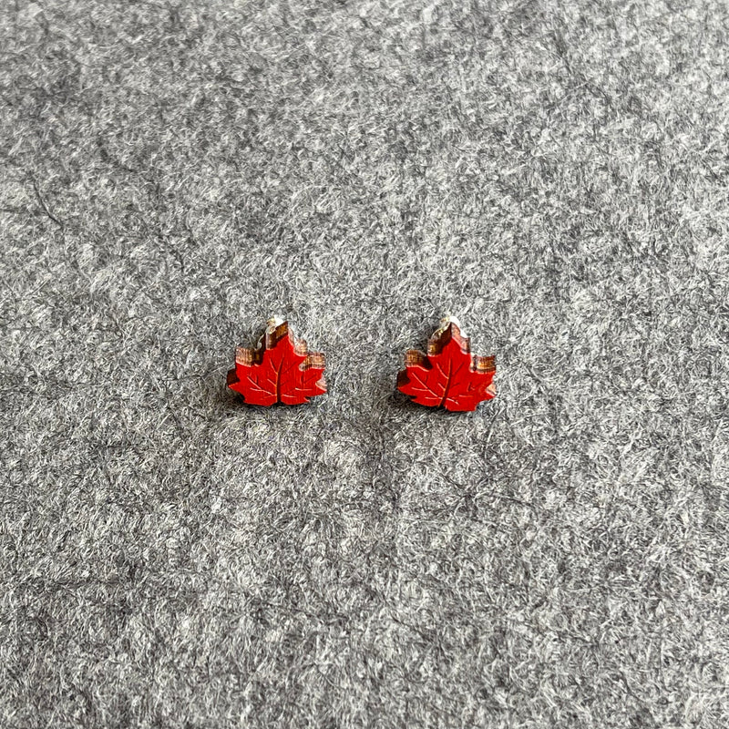 Autumn Leaves Stud Earrings ‘Maple Leaf’