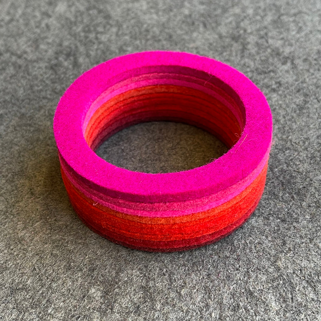 Chunky Bangle Ombre 'Red/Pink'