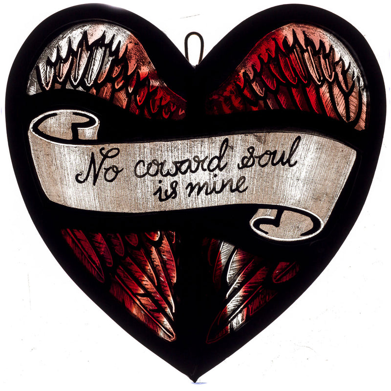 Stained Glass Heart Panel ‘Bronte Heart’