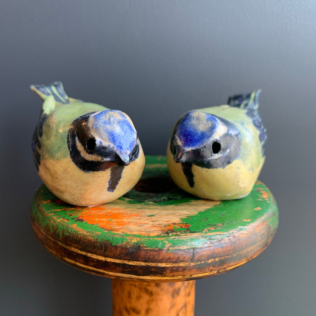 Stoneware Bird ‘Blue Tit’
