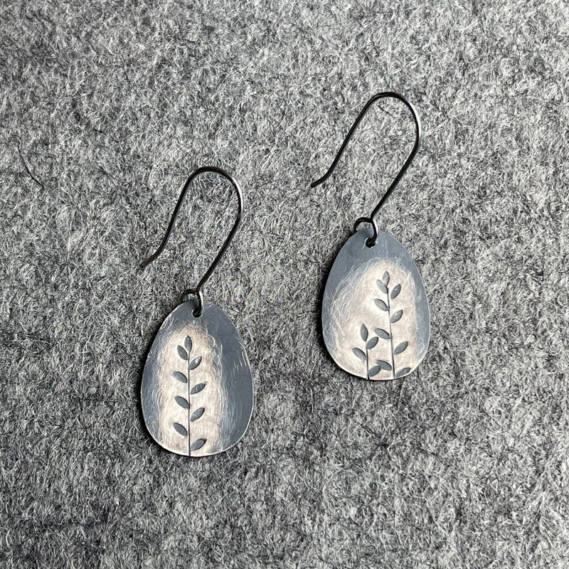 Ombre Vines Earrings - Silver