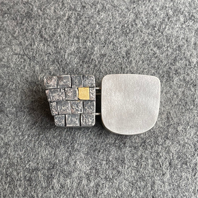 Double Brick Brooch