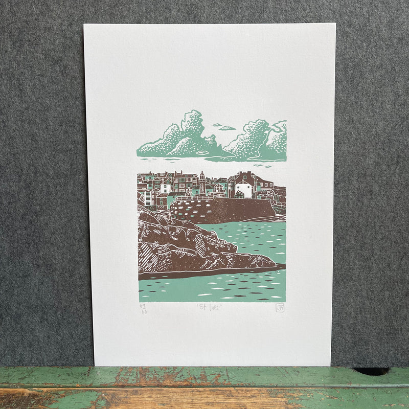A3 'St Ives' Linocut/Screen Print