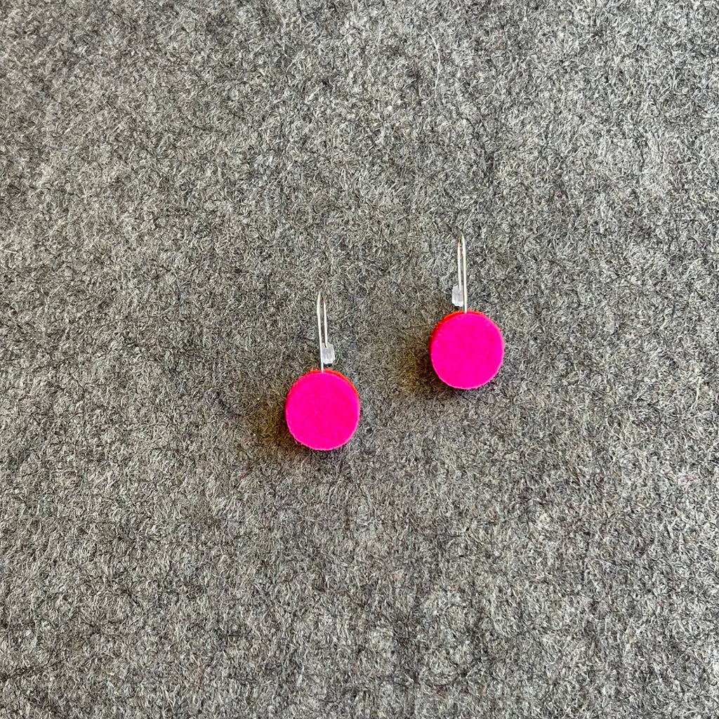 Dot Earrings 'Pink/Red'