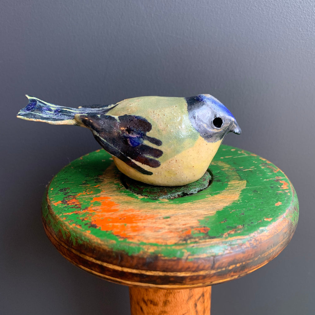 Stoneware Bird ‘Blue Tit’